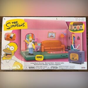 The Simpsons Living Room Diorama House Playset by JAKKS Pacific w/ Homer Figure